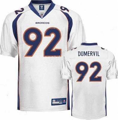 2011 nfl jerseys denver broncos #92 elvis dumervil white football jersey