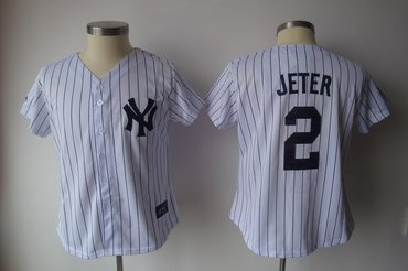 2011 womennull jersey by majestic athletic yankees 2# jeter white