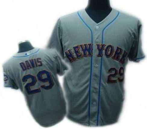 New York Mets 29 IKe davis gray Jerseys