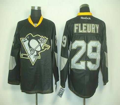 2012 black Pittsburgh Penguins 29 M Fleury jerseys