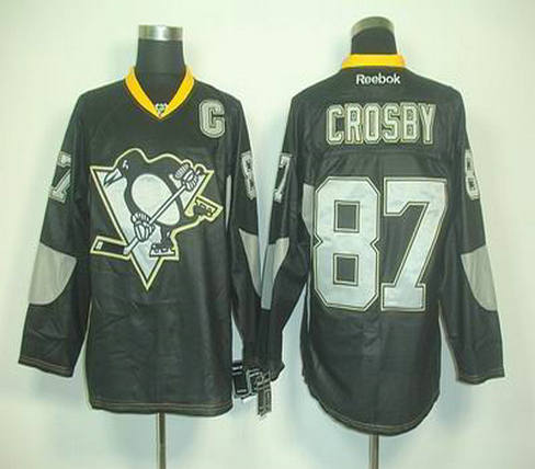 2012 black Pittsburgh Penguins 87 SCrosby black jerseys