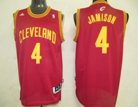 Cleveland Cavallers 4 Jamison Red Jerseys(Swingman)