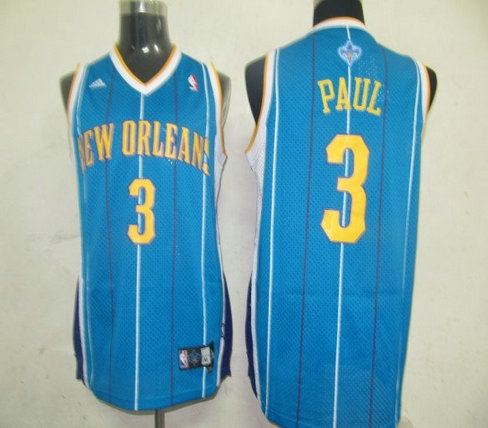 NBA Jersey New Orleans Hornets 3 Chris Paul Blue(Swingman