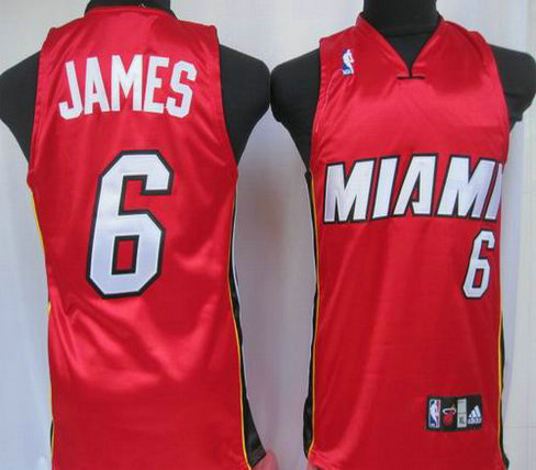 Basketball Kids jerseys Miami Heat 6 James red Basketball Kids jerseys Miami Heat 6 James red