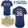 Texas Rangers 36 Wilson Blue 2011 World Series Fall Classic MLB Jerseys