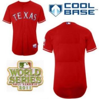 Texas Rangers Blank Red 2011 World Series Fall Classic MLB Jerseys