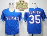 Texas Rangers 35 Tommy Hunter Blue 2011 World Series Fall Classic MLB Jerseys