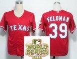 Texas Rangers 39 Scott Feldman Red 2011 World Series Fall Classic MLB Jerseys
