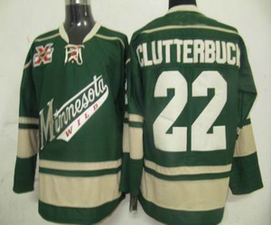 nhl jerseys minnesota wild #22 cltterbuck green(10th)