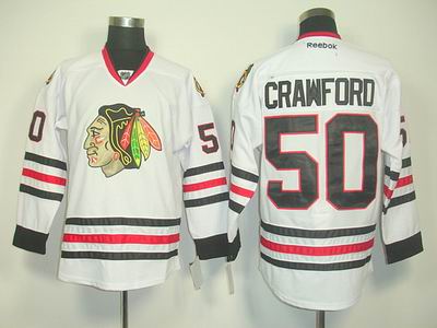 Chicago Blackhawks 50 CRAWFORD white jerseys