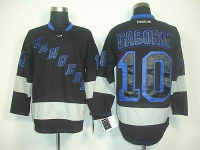 New York Rangers 10 Marian Gaborik black ice Jerseys