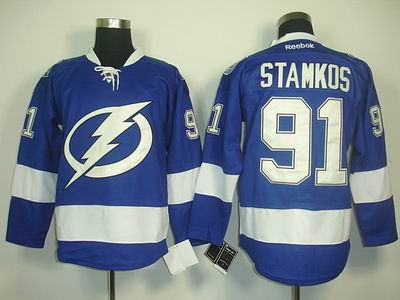 2012 new Tampa Bay Lightning 91 Steven Stamkos jerseys blue