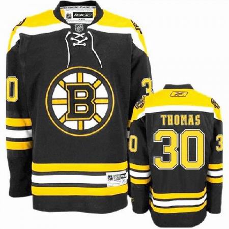 Boston Bruins 30 Tim Thomas Black Home NHL Jersey