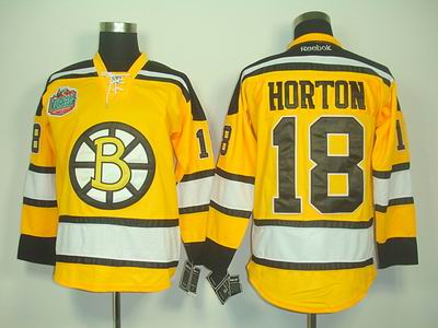Boston Bruins 18 Nathan Horton yellow Winter Classic Premier Jersey
