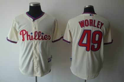 Philadelphia Phillies 49 Vance Worley cream