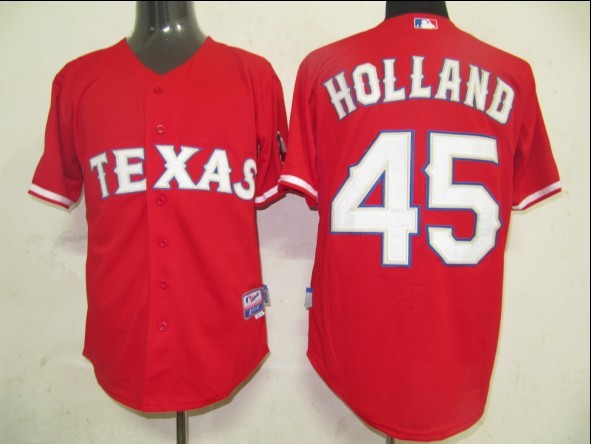 Texas Rangers 45 Holland Red