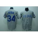 Texas Rangers #34 ryan m&n grey jerseys