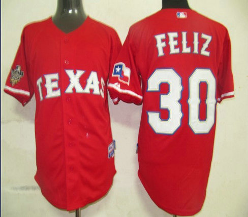 MLB Jerseys Texas Rangers 30 Feliz Red
