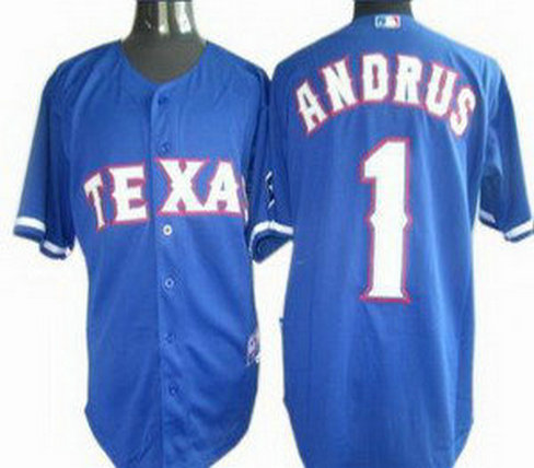 Texas Rangers 1 Elvis Andrus Jersey blue
