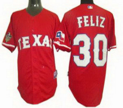 Texas Rangers 30 Neftali Feliz jerseys red