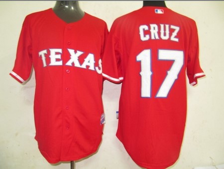 Texas Rangers 17 Cruz Red Jerseys
