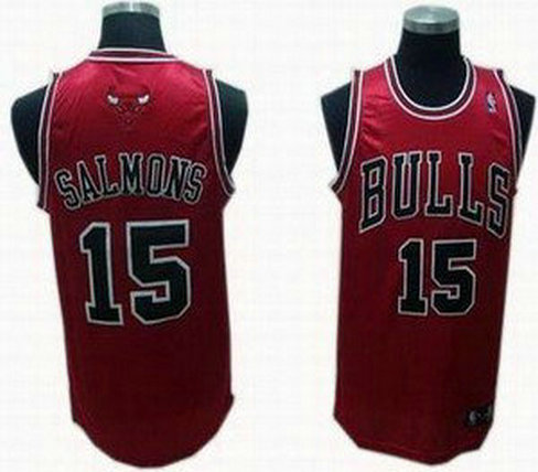 Chicago Bulls 15 John Salmons Basketball Jerseys red