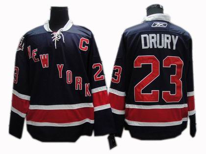 New York Rangers #23 Chris Drury 85TH Jerseys DK blue