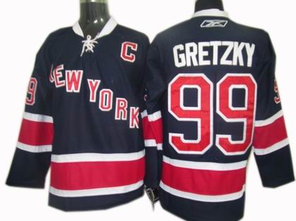 NY Rangers Jerseys 99# Wayne Gretzky jerseys DK blue