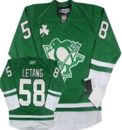 Pittsburgh Penguins 58 Letang Green Jersey