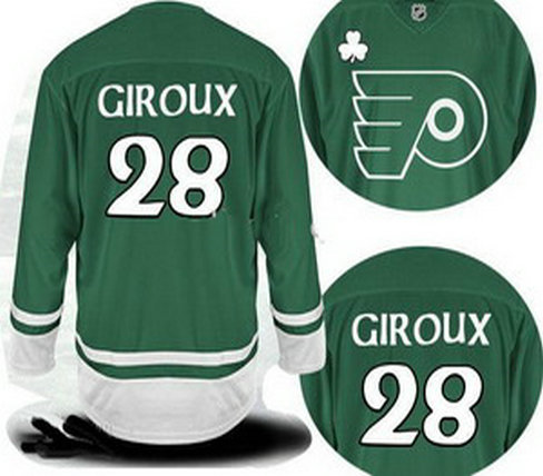 2011 St Pattys Day Philadelphia Flyers 28 Claude Giroux Green Jersey