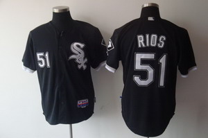 Chicago White Sox 51 Alex Rios black Baseball Jersey