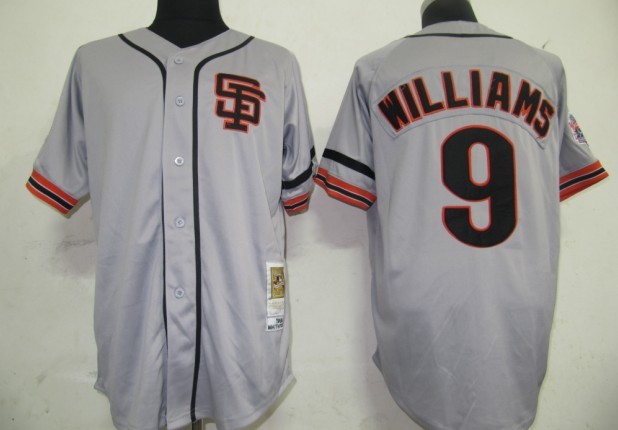 MLB Jerseys San Francisco Giants 9 Williams Grey M&N