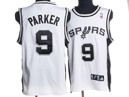 nba san antonio spurs #9 tony parker white