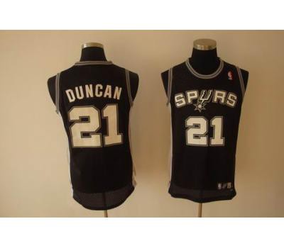 nba san antonio spurs #21 duncan black(fans edition)