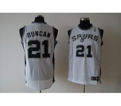 nba san antonio spurs #21 duncan white(fans edition)