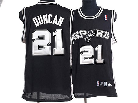 nba san antonio spurs #21 tim duncan black