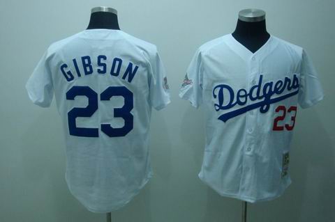 mlb los angeles dodgers #23 gibson m&n white