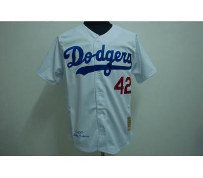 mlb los angeles dodgers #42 robinson m&n white