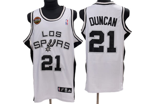 San Antonio Spurs 21 Tim Duncan Latin Nights Swingman white Jersey