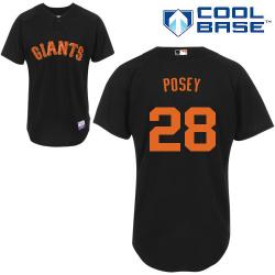 mlb giants 28# Posey black Cool Base Jersey