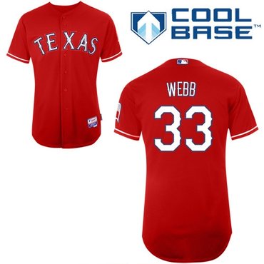 MLB Texas Rangers 33# Webb red cool base jerseys