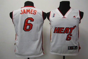 Kids Swingman jerseys Miami Heat 6 James white Kids Swingman jerseys Miami Heat 6 James white