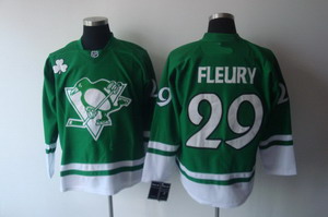 Pittsburgh Penguins 2011 St Pattys Day 29 Fleury Green Jersey