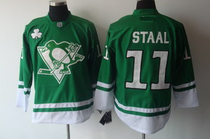 Pittsburgh Penguins 2011 St Pattys Day 11 Staal Green Jersey