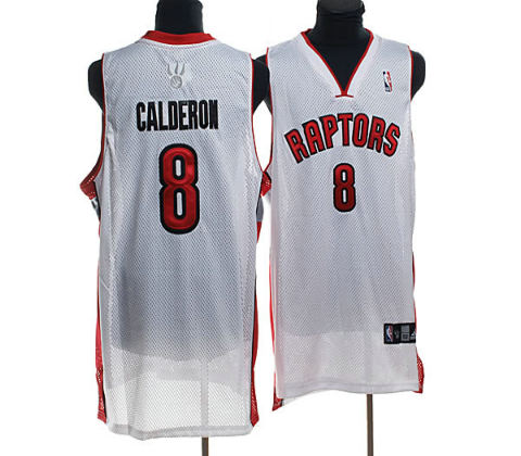 Toronto Raptors 8 Jose Calderon Swingman WHITE Jersey
