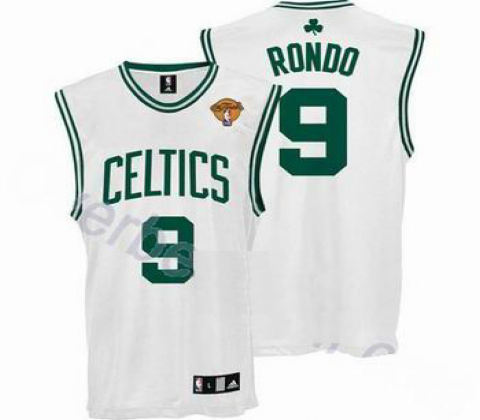 Kids Boston Celtics 9 Rajon Rondo Stitched Replithentic White Jersey