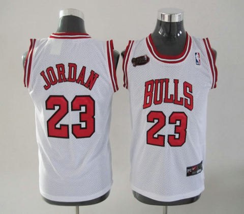 KIDS Chicago Bulls 23 Jordan white jersey