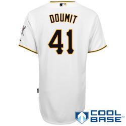 Pittsburgh Pirates 41# Ryan Doumit White Cool Base Jersey