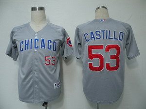 Chicago Cubs 53 Castillo Grey Jerseys