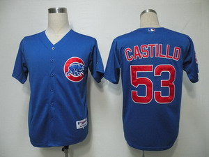 Chicago Cubs 53 Castillo Blue Jerseys